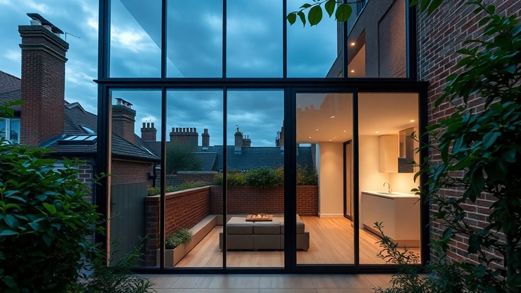 Glass Extension Walls Swiss Cottage